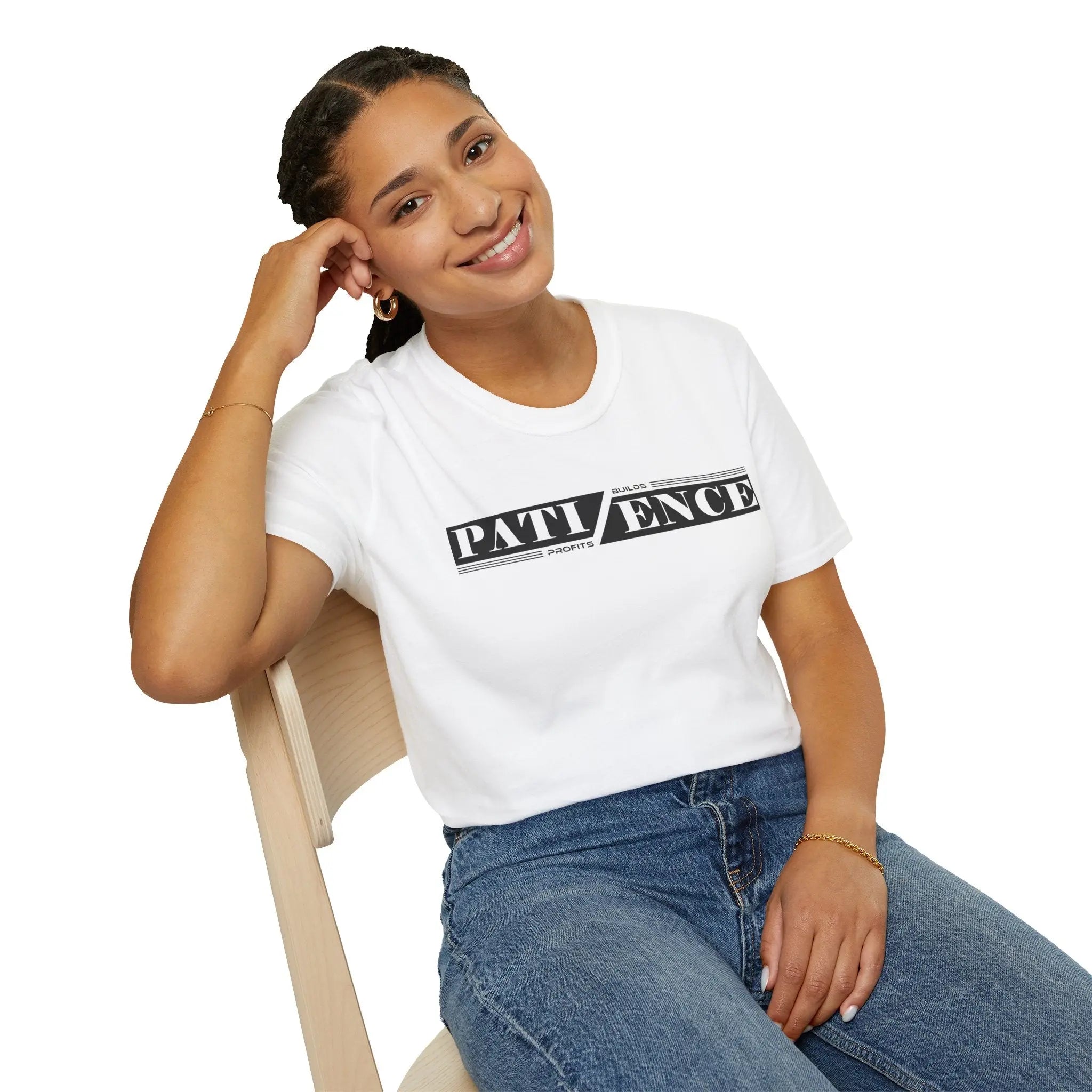 Patience Builds Profits Typography T-Shirt Printify