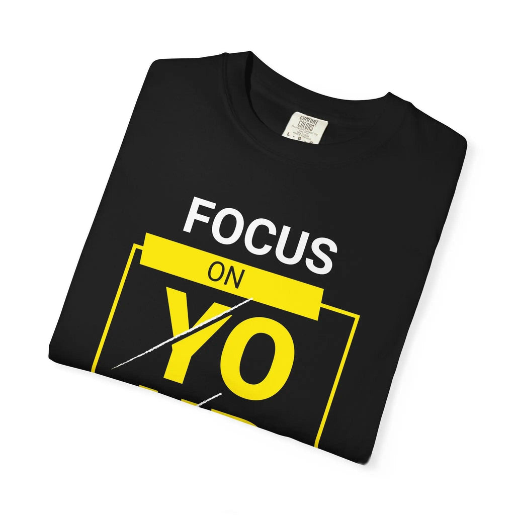 Focus On Your Goals T-Shirt – Motivational Graphic Heavyweight Cotton Tee Printify