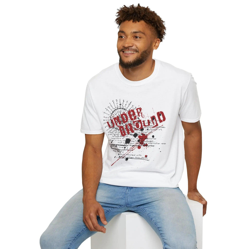 Underground Grunge T-Shirt — Urban Retro Graphic Tee Printify