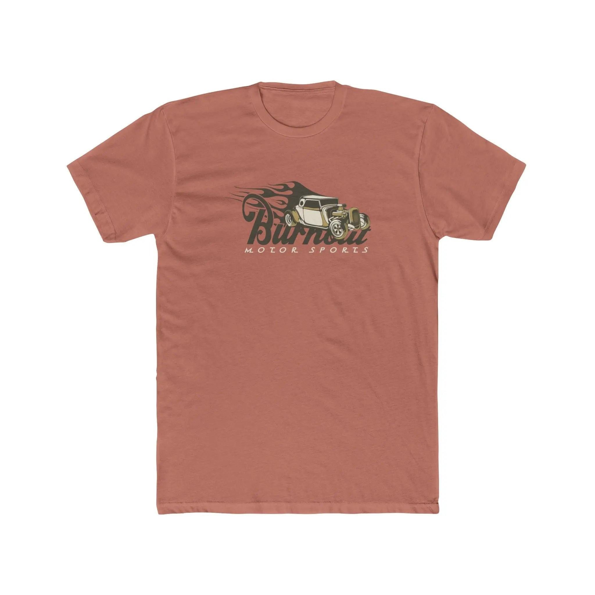 Vintage Motorsports T-Shirt – Minimal Burnout Graphic Tee | Lightweight Cotton Streetwear Printify