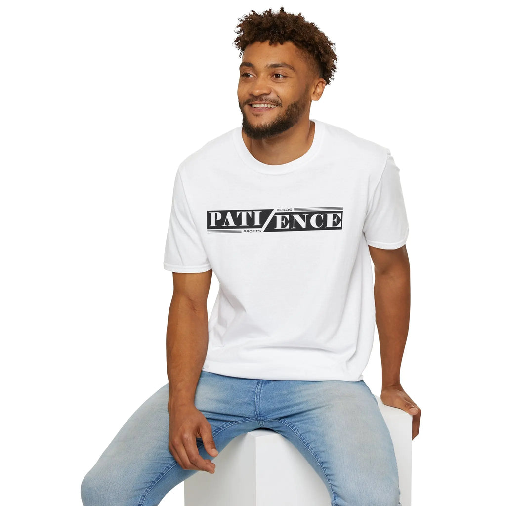 Patience Builds Profits Typography T-Shirt Printify