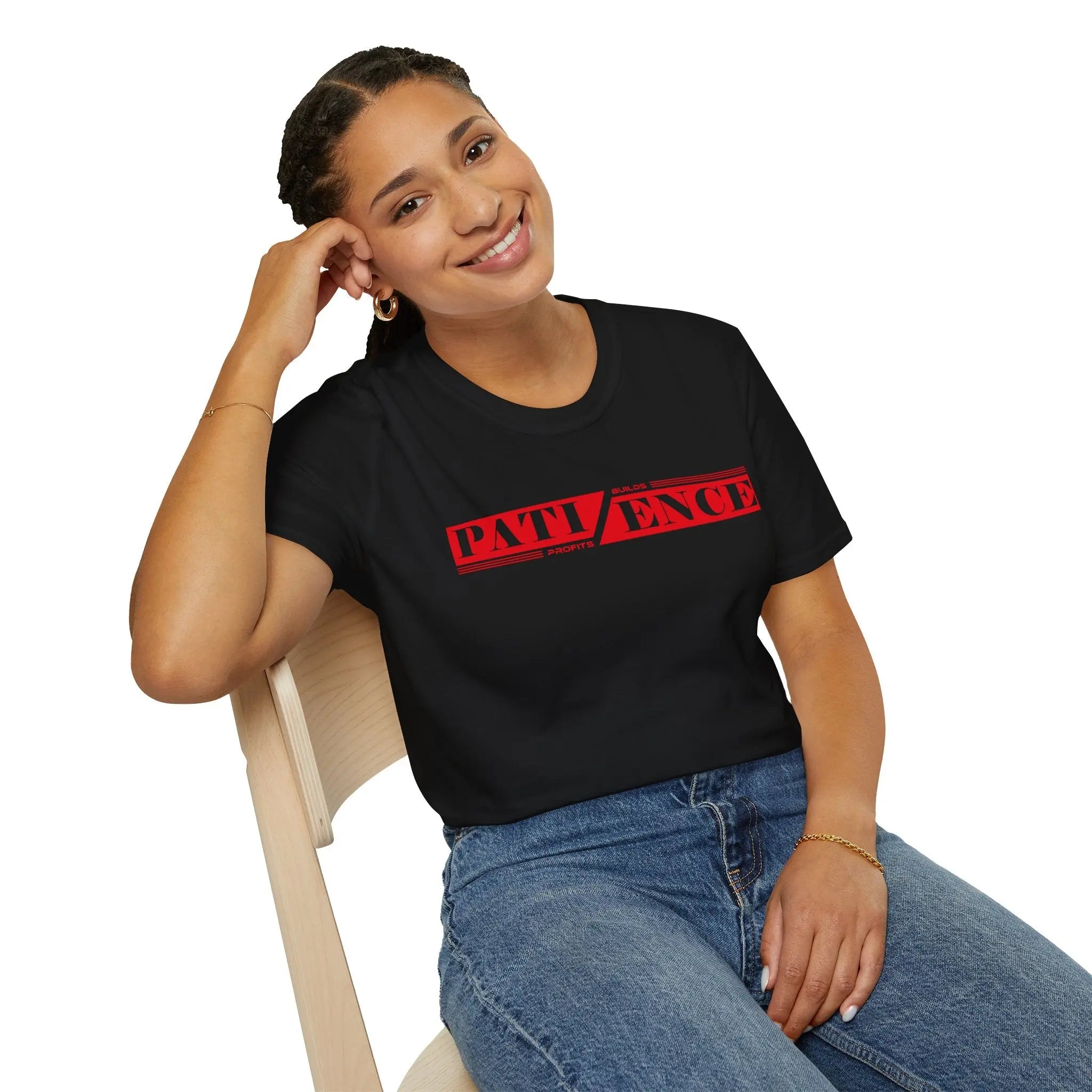 Patience Builds Profits Typography T-Shirt Printify
