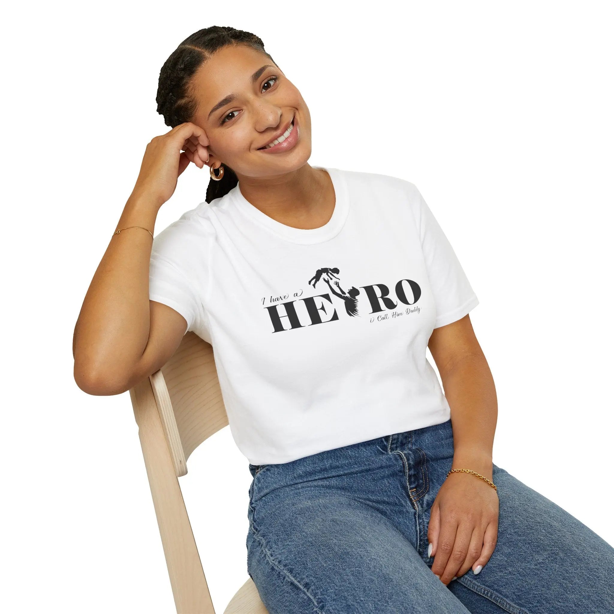 "I Don’t Need a Hero (Call Mom Daddy)" Graphic Tee Printify