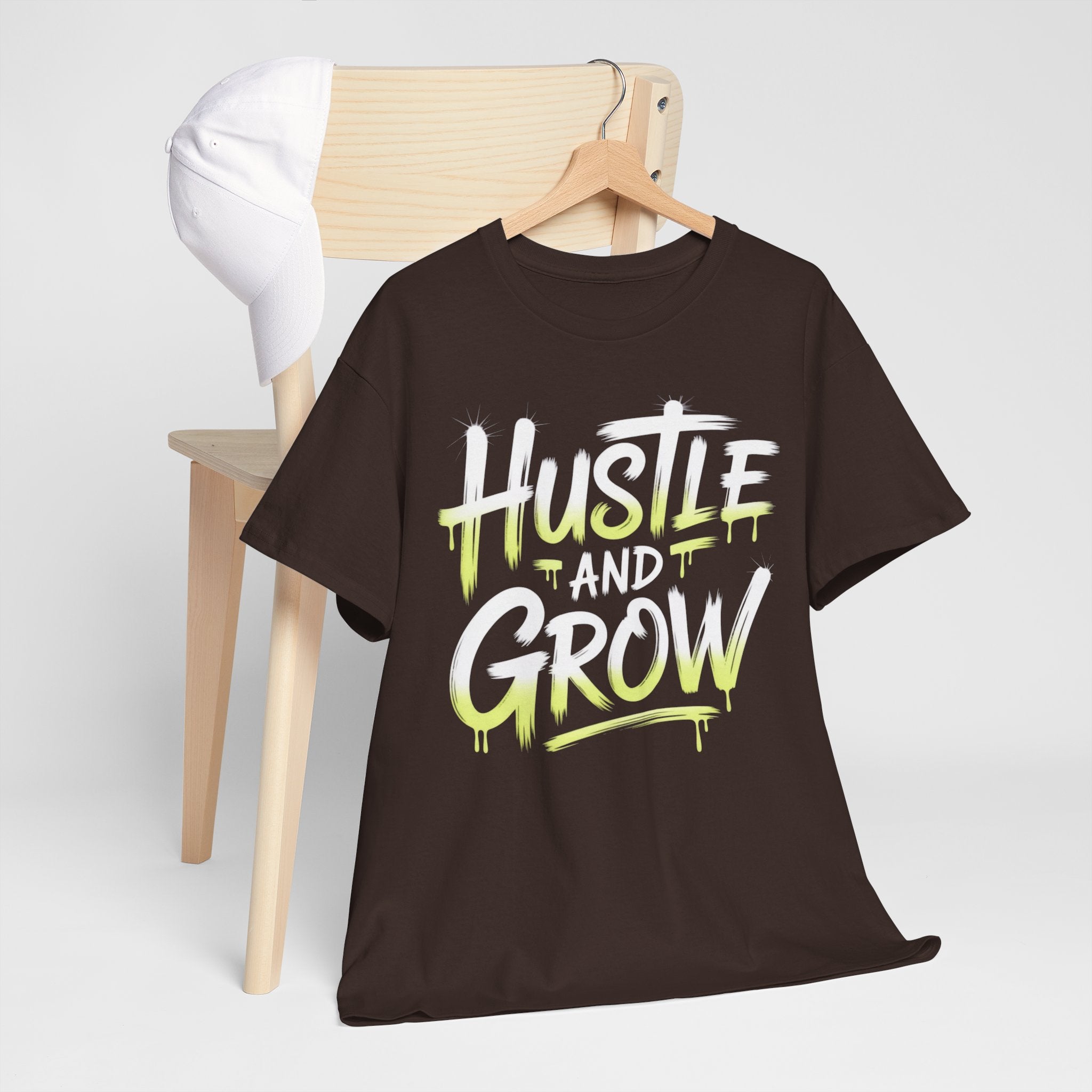Hustle and Grow Motivational T-Shirt | Premium Cotton