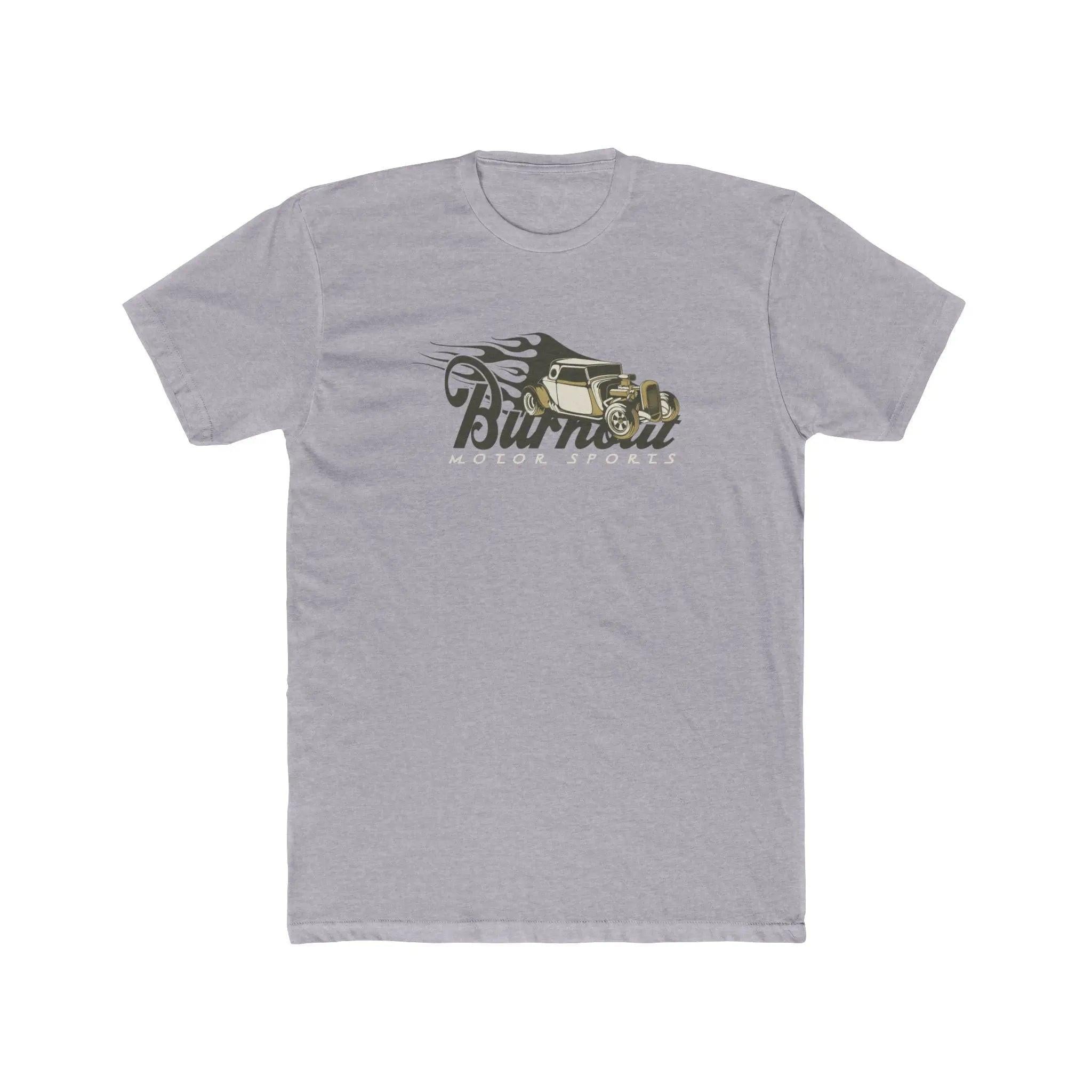 Vintage Motorsports T-Shirt – Minimal Burnout Graphic Tee | Lightweight Cotton Streetwear Printify