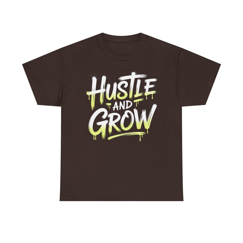 Hustle and Grow Motivational T-Shirt | Premium Cotton