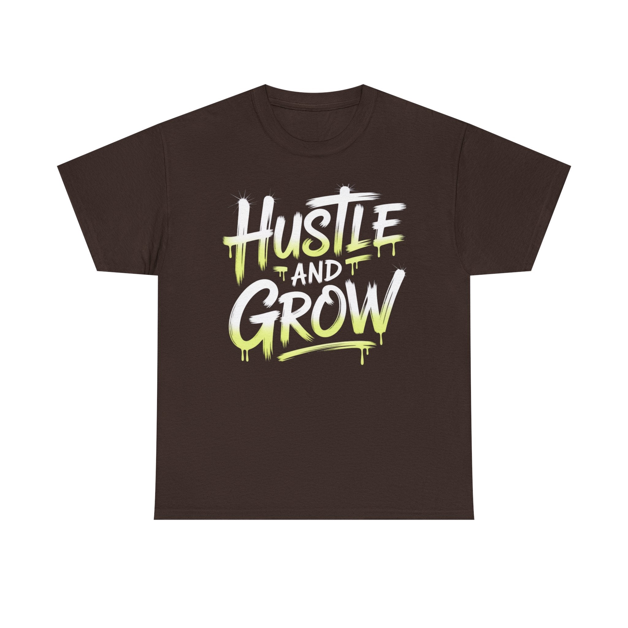 Hustle and Grow Motivational T-Shirt | Premium Cotton