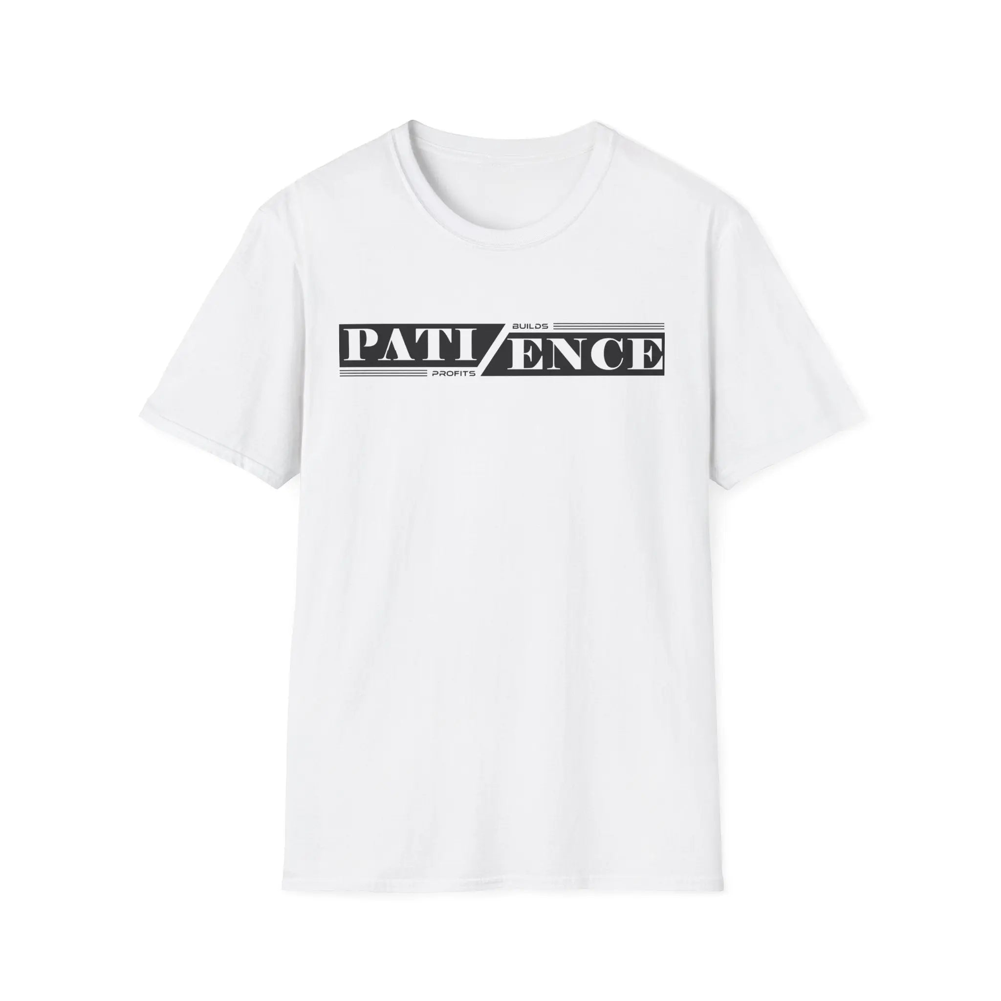 Patience Builds Profits Typography T-Shirt Printify