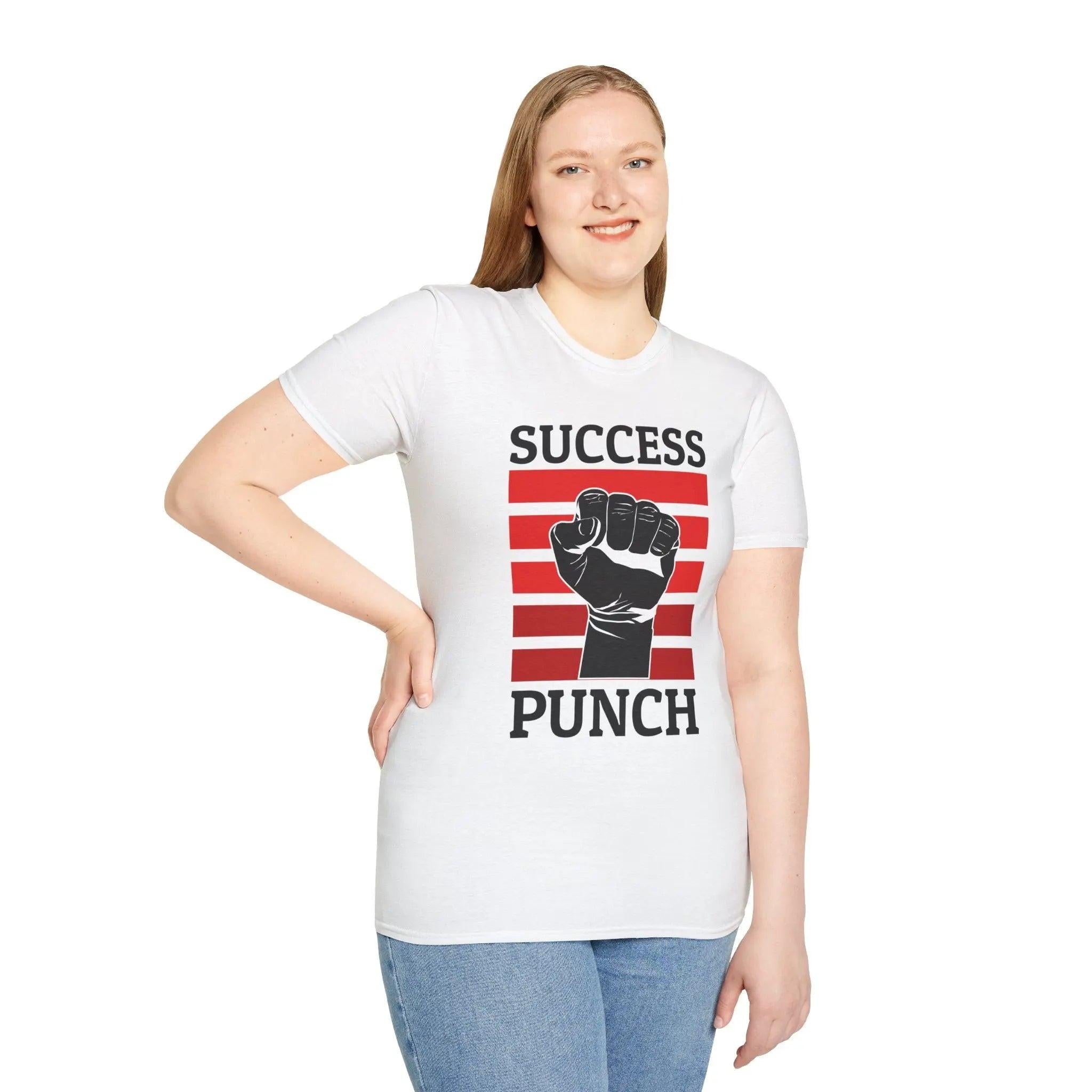 Success Punch T-Shirt — Motivational Fist Graphic Tee Printify