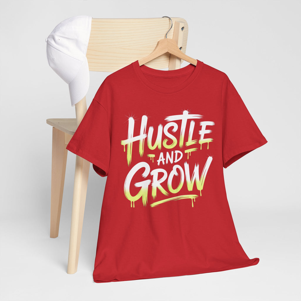 Hustle and Grow Motivational T-Shirt | Premium Cotton
