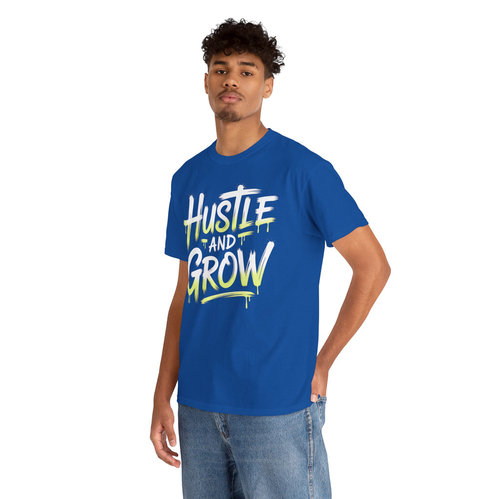 Hustle and Grow Motivational T-Shirt | Premium Cotton