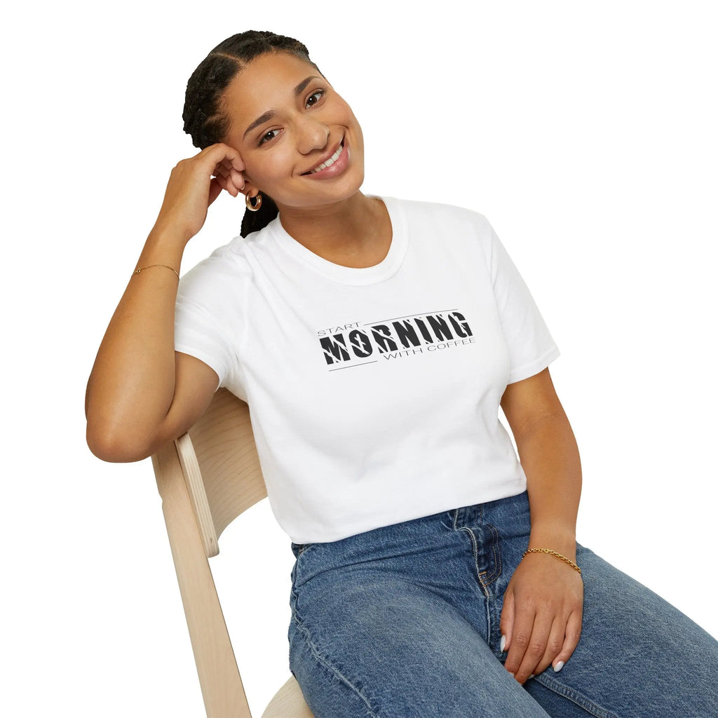 Morning Coffee T-Shirt – Minimalist “Morning” Printify