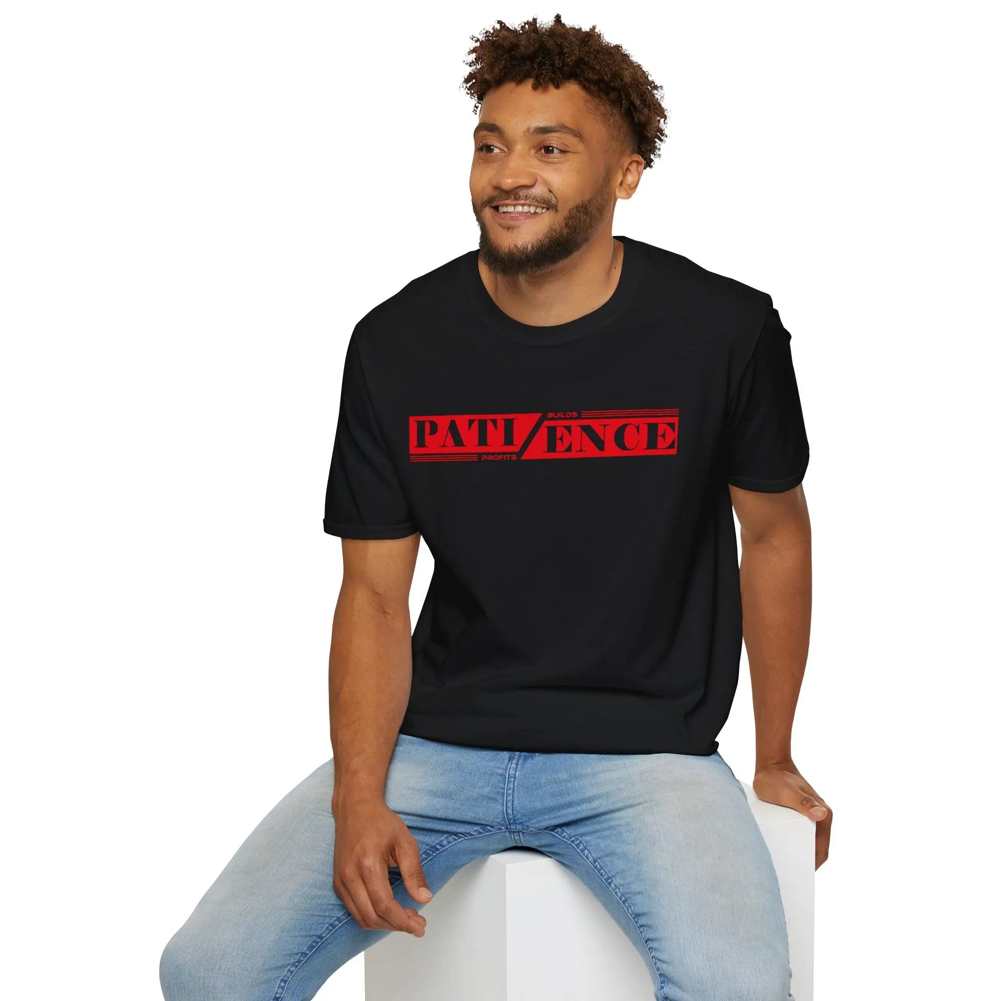 Patience Builds Profits Typography T-Shirt Printify